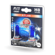 Галогенная лампа AVS ATLAS  /5000К/ H8.12V.35W. 2шт.
